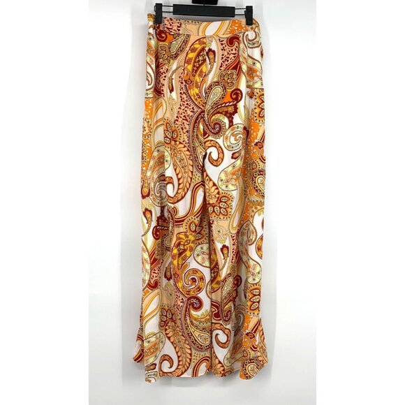Emory Rose Pants High Rise Printed Wide Leg Flowy Palazzo Paisley - Picture 8 of 12